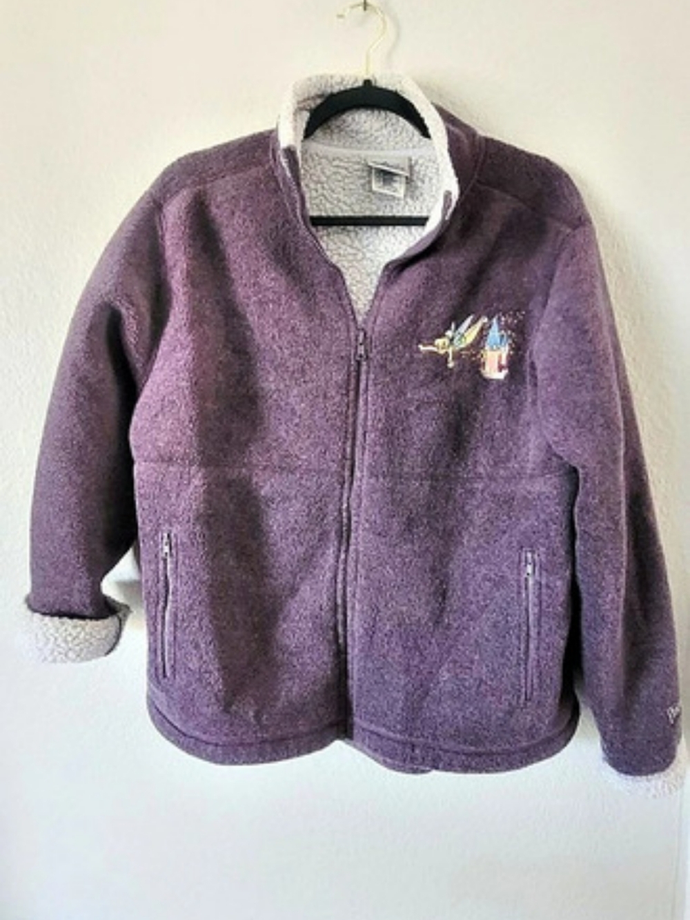 Disney Women Purple Fleece Jacket L